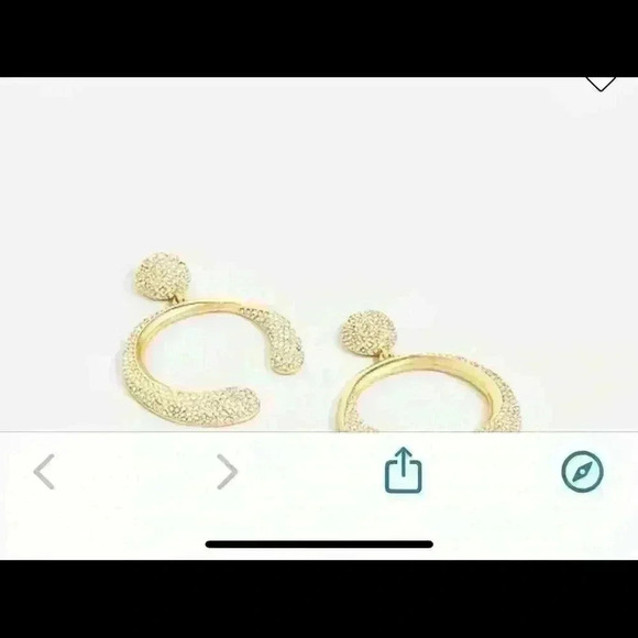 J Crew Crystal Circle Earrings - Picture 2 of 2